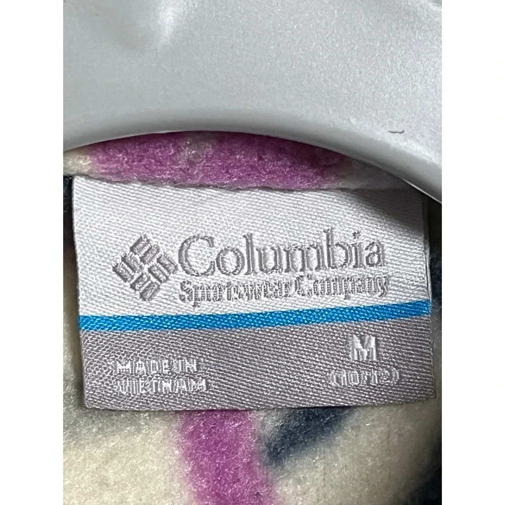 Columbia Kids Benton Springs Fleece Jacket Floral Leaf Print Full Zip